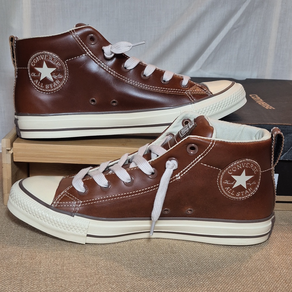 Converse Chuck Taylor All Star Street SLP-Mid•Pinecone•Leather•Men's 8 - Picture 2 of 13